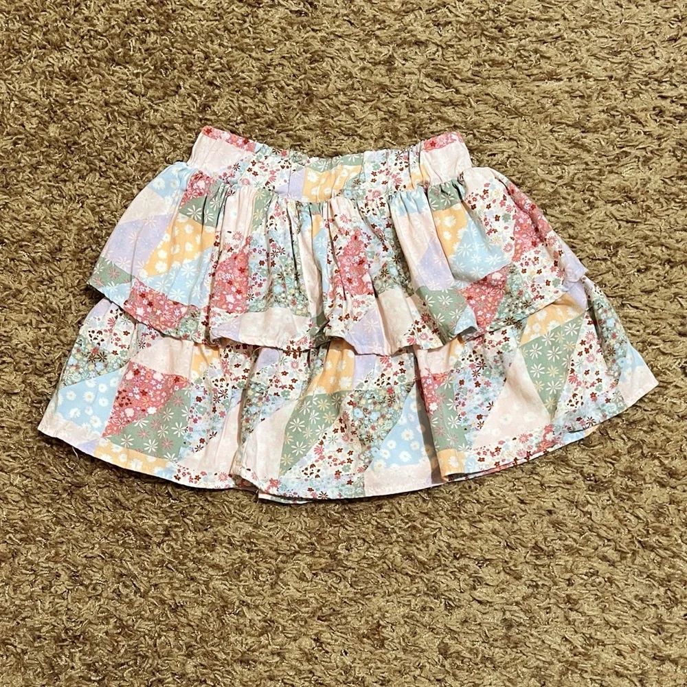 Bundle of 3 Little Girl Skirts Multicolor Mixed Prints Dance Play School 5/6